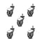 Service Caster 3 Inch Bright Chrome Hooded Polyurethane 7/8 Inch Grip Ring Stem Casters, 5PK SCC-GR03S310-PPUBD-BC-71678-5 - alternate 1